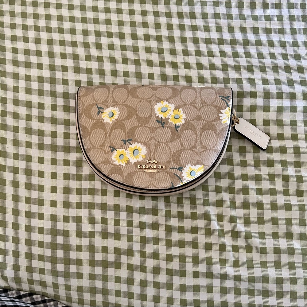 Coach Tan Floral Crossbody